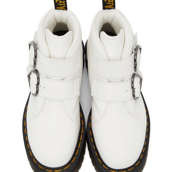 Dr. Martens Women’s White Devon Heart Platform Boots - Picture 3 of 11